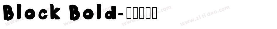 Block Bold字体转换